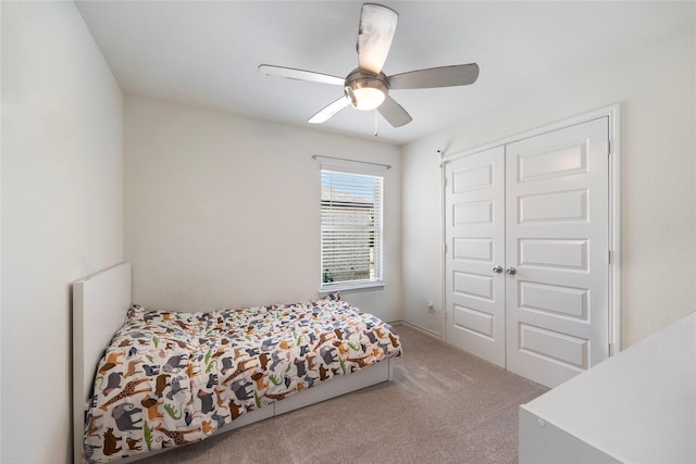 816 Adair Dr, Aubrey, TX 76227 - bedroom with a closet, carpet floors, and ceiling fan