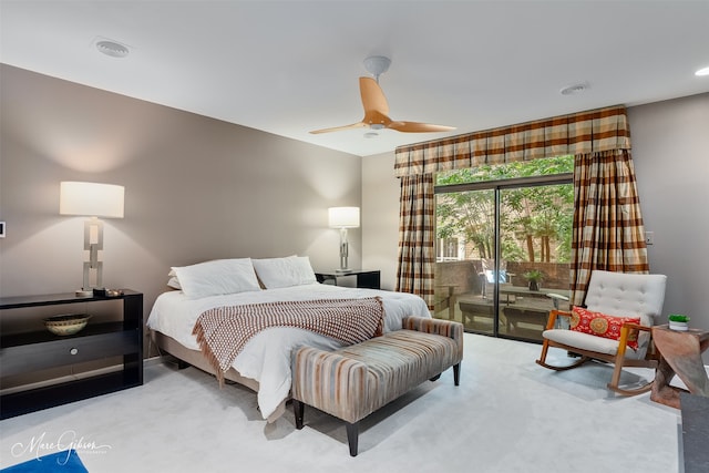 300 Pierremont Rd Unit 18, Shreveport, LA 71106 - carpeted bedroom featuring access to outside and ceiling fan