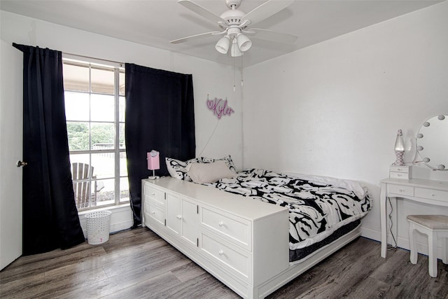 306 Country Club Dr, Joshua, TX 76058 - bedroom featuring wood finished floors and ceiling fan