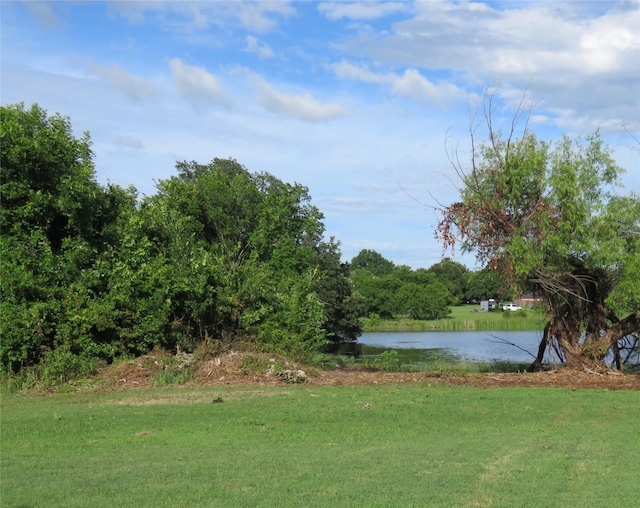 306 Country Club Dr, Joshua, TX 76058 - view of grassy yard with a water view