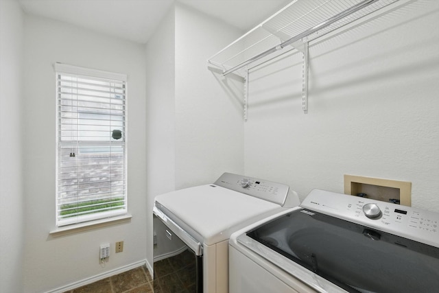 4704 Misty Ridge Dr, Fort Worth, TX 76137 - washroom with separate washer and dryer and baseboards