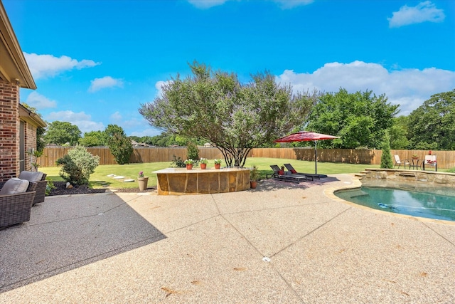 5651 Lucca Dr, Fort Worth, TX 76140 - view of pool featuring a fenced backyard and a patio