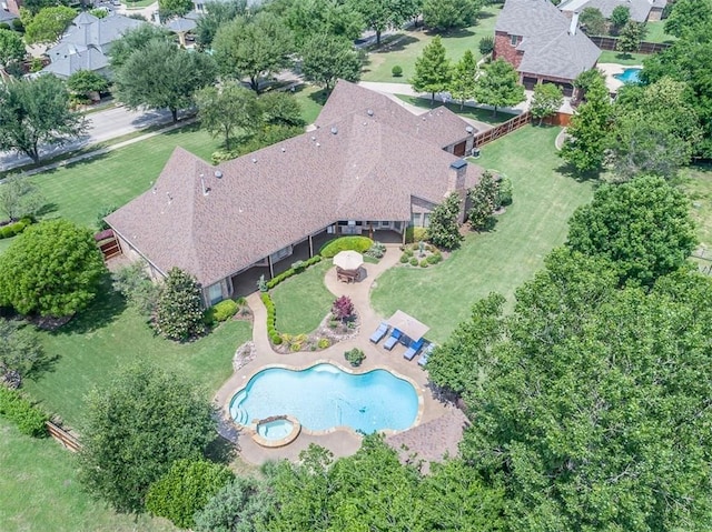 205 Suncreek Dr, Allen, TX 75013 - aerial view of property and surrounding area with a pool