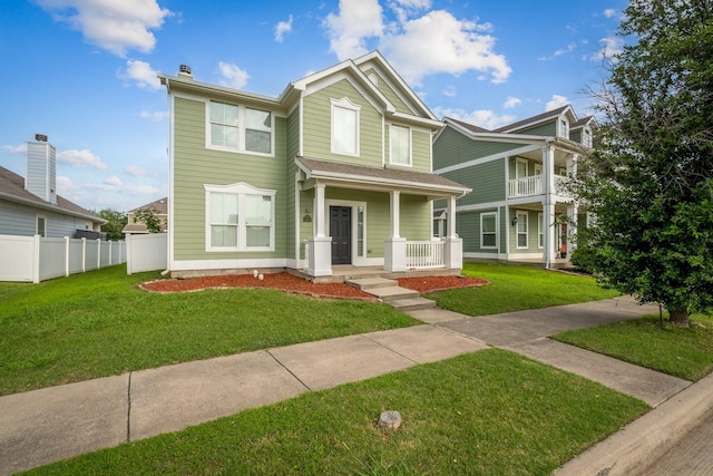 920 Fox Grove Ln, Providence Village, TX 76227 - view of front of home featuring a porch and a chimney