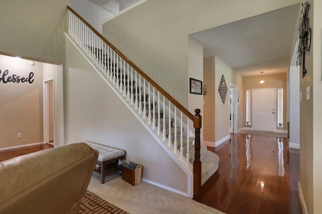 1013 Lilac Ln, Desoto, TX 75115 - stairway with wood-type flooring