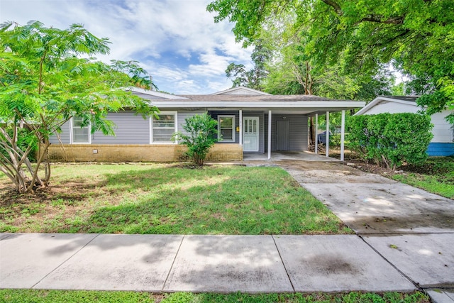 5861 Coleman St, Westworth Village, TX 76114 - view of front of house with a front lawn, driveway, and a carport