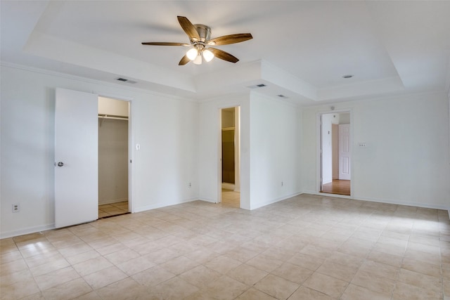 5861 Coleman St, Westworth Village, TX 76114 - unfurnished bedroom featuring a raised ceiling and ceiling fan