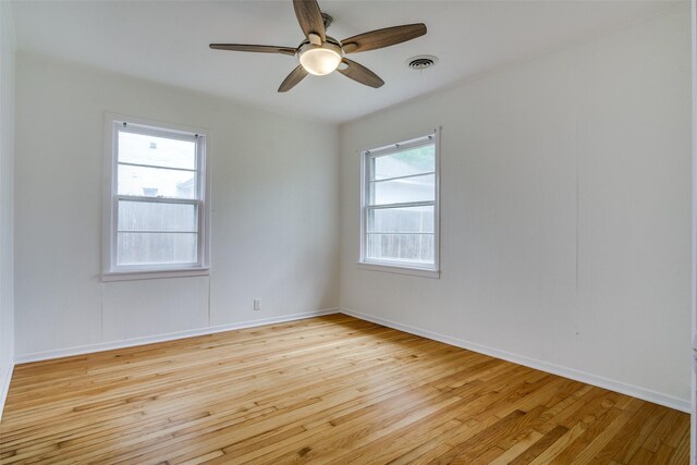 5861 Coleman St, Westworth Village, TX 76114 - spare room with light wood-style flooring and ceiling fan