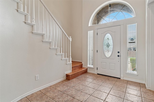8506 Linda Vista Dr, Rowlett, TX 75088 - entrance foyer featuring stairway and baseboards