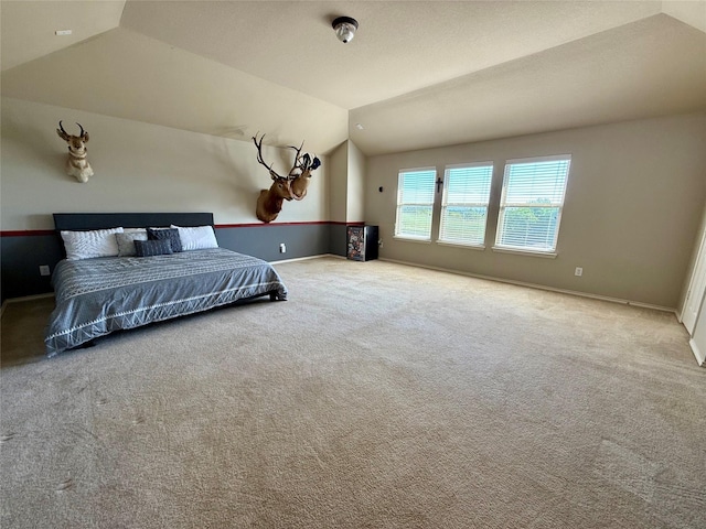 1117 Prairie Heights Dr, Fort Worth, TX 76108 - carpeted bedroom featuring vaulted ceiling and baseboards
