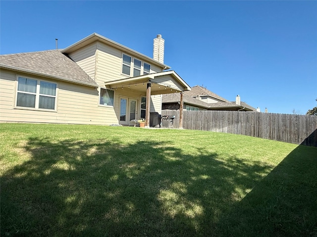 1117 Prairie Heights Dr, Fort Worth, TX 76108 - back of house featuring a chimney and roof with shingles