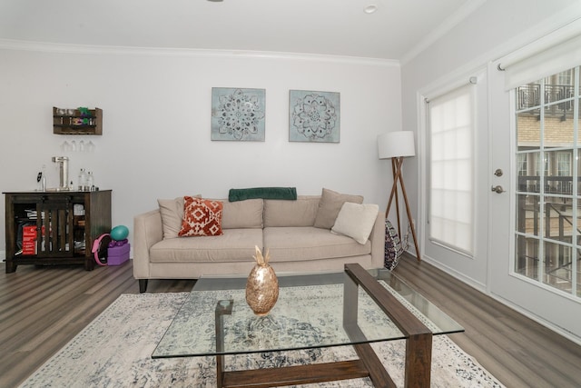 3400 Welborn St Unit 224, Dallas, TX 75219 - living area with wood finished floors and crown molding