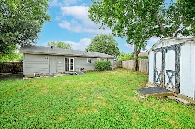 531 Himes Dr, Euless, TX 76039 - fenced backyard with a storage shed