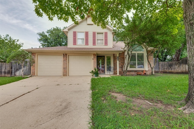 1405 Mapleton Ct, Arlington, TX 76018 - view of front of property with concrete driveway, brick siding, and a garage