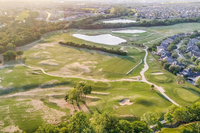 1138 Sophia St, Allen, TX 75013 - drone / aerial view of a large body of water and a local golf course