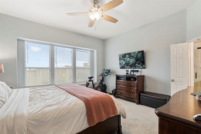 6436 Meadowcrest Ln, Sachse, TX 75048 - bedroom with light colored carpet and ceiling fan
