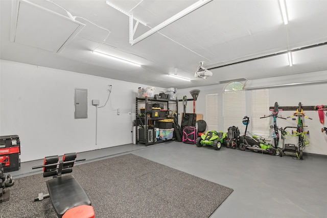 6436 Meadowcrest Ln, Sachse, TX 75048 - garage featuring a garage door opener and electric panel