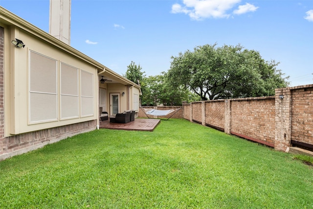 6436 Meadowcrest Ln, Sachse, TX 75048 - fenced backyard with a patio and outdoor lounge area