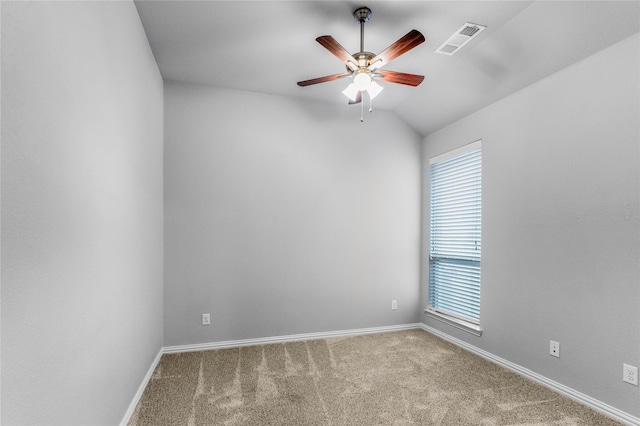 5608 Grove Cove Dr, Mckinney, TX 75071 - unfurnished room featuring ceiling fan, plenty of natural light, carpet flooring, and vaulted ceiling