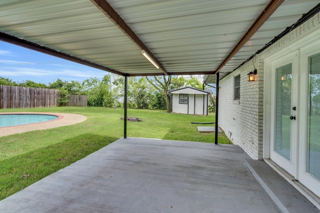 315 Burney Ln, Red Oak, TX 75154 - view of patio with a shed