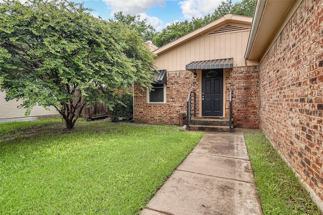 502 Circleview Dr, Mansfield, TX 76063 - entrance to property with a yard and brick siding