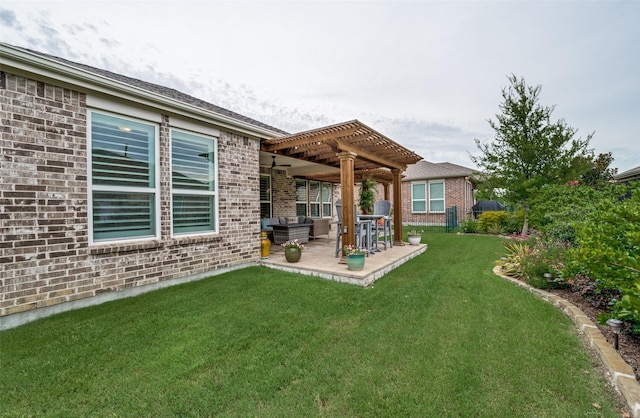 2129 Harbor Pointe Dr, Frisco, TX 75036 - view of green lawn featuring a pergola and a patio