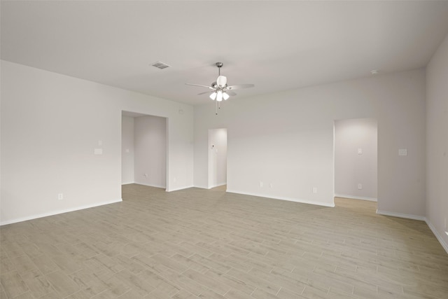 733 Stone Eagle Dr, Azle, TX 76020 - unfurnished room featuring a ceiling fan and light wood-style flooring