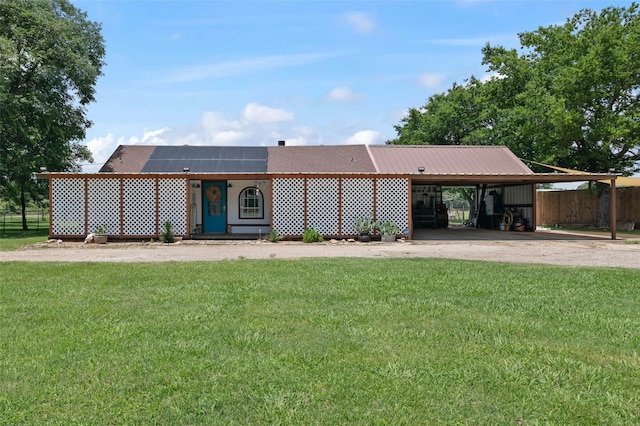 415 Lake By Dr, Kemp, TX 75143 - view of front of home featuring solar panels and driveway