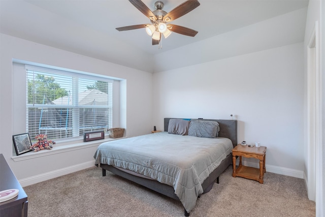 111 Arrowhead Dr, Sanger, TX 76266 - bedroom with light colored carpet and a ceiling fan