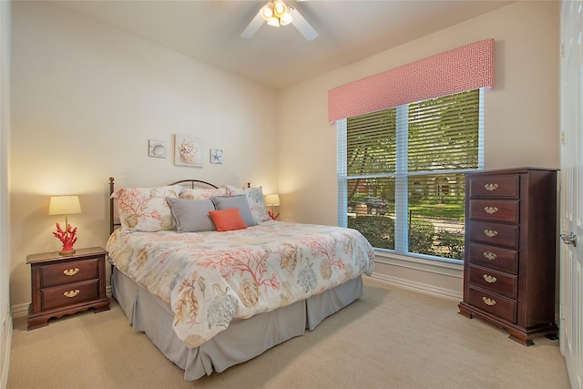 2327 Clearspring Dr N, Irving, TX 75063 - bedroom featuring light colored carpet and ceiling fan