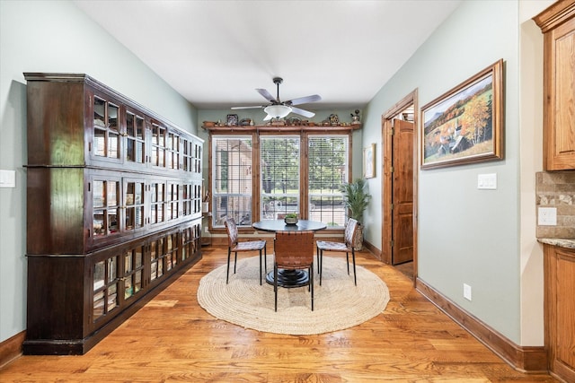 2702 Hidden Trails Rd, Royse City, TX 75189 - dining room featuring light wood-style floors and ceiling fan