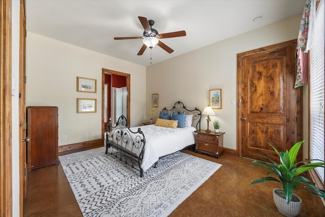 2702 Hidden Trails Rd, Royse City, TX 75189 - bedroom with baseboards and a ceiling fan