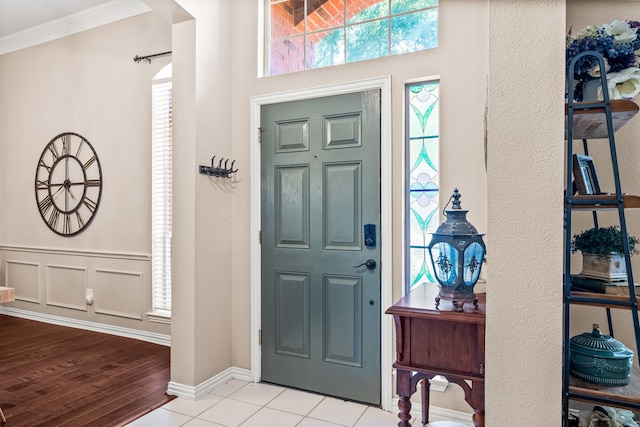 8601 Prescott Cir, Frisco, TX 75034 - foyer entrance with crown molding and healthy amount of natural light