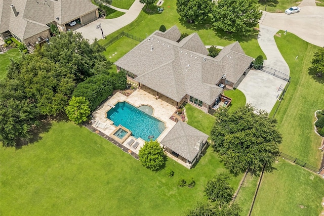 1910 Blue Forest Dr, Prosper, TX 75078 - aerial view of property and surrounding area with a pool