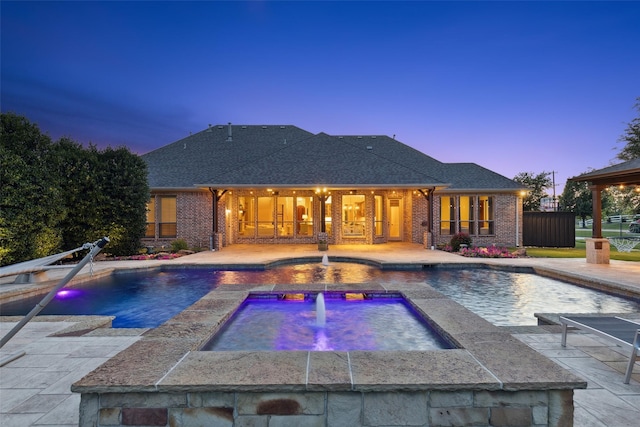 1910 Blue Forest Dr, Prosper, TX 75078 - view of pool featuring a patio and a pool with connected hot tub