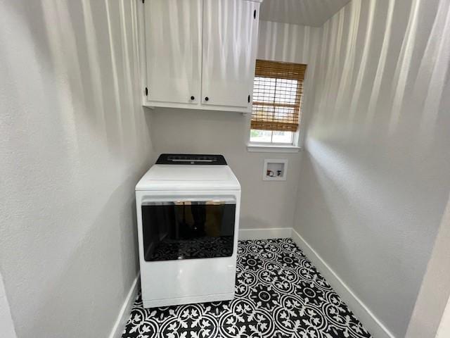 1109 Knotty Oaks Dr, Woodway, TX 76712 - washroom featuring washer / clothes dryer and cabinet space