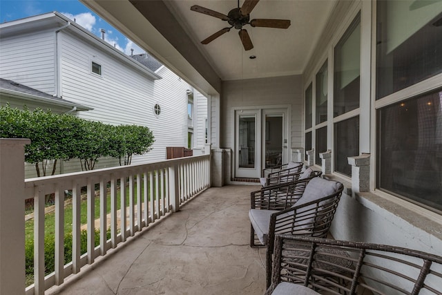 7204 Ripley St, Mckinney, TX 75071 - balcony featuring a ceiling fan