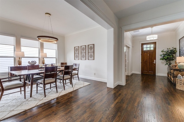 7204 Ripley St, Mckinney, TX 75071 - dining area with hardwood / wood-style floors and ornamental molding