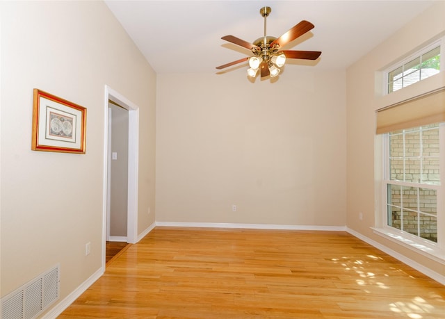 4720 Ashley Cir, Midlothian, TX 76065 - unfurnished room featuring ceiling fan and light wood finished floors
