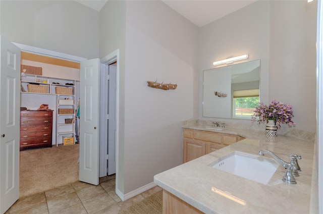4720 Ashley Cir, Midlothian, TX 76065 - full bath with vanity, tile patterned floors, and a spacious closet