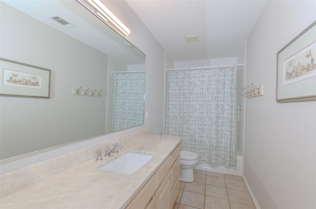 4720 Ashley Cir, Midlothian, TX 76065 - full bath featuring vanity, tile patterned flooring, and shower / bathtub combination with curtain