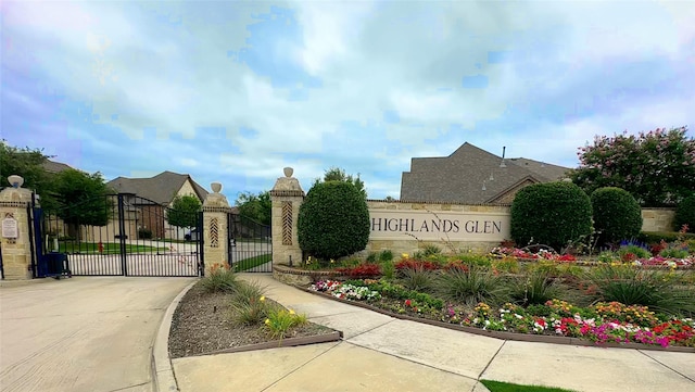 1844 Halifax St, Roanoke, TX 76262 - community / neighborhood sign featuring a gate