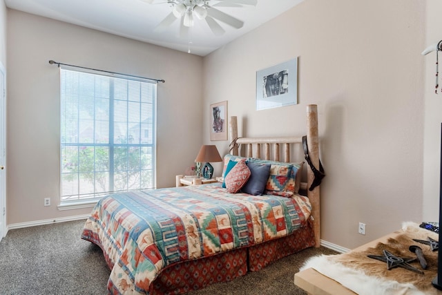 1023 Muirfield Dr, Mansfield, TX 76063 - carpeted bedroom with baseboards and a ceiling fan