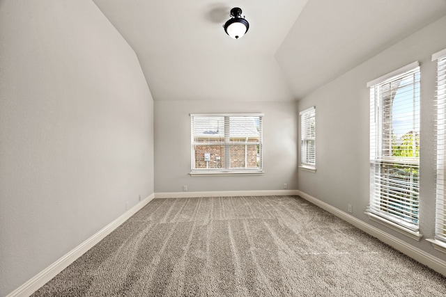 1020 Broken Wheel Trl, Aubrey, TX 76227 - carpeted empty room with baseboards and vaulted ceiling