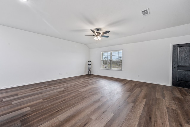 113 Aslan Rd, Poolville, TX 76487 - unfurnished room featuring a ceiling fan and dark wood finished floors