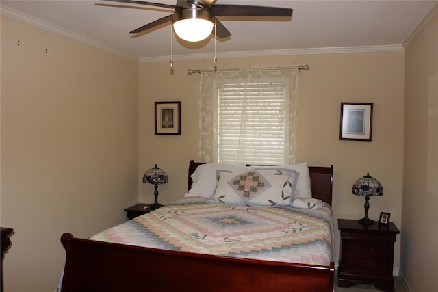 4739 Fairfield Ave Unit 4, Shreveport, LA 71106 - bedroom featuring ornamental molding and ceiling fan