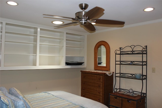 4739 Fairfield Ave Unit 4, Shreveport, LA 71106 - unfurnished bedroom featuring crown molding and recessed lighting