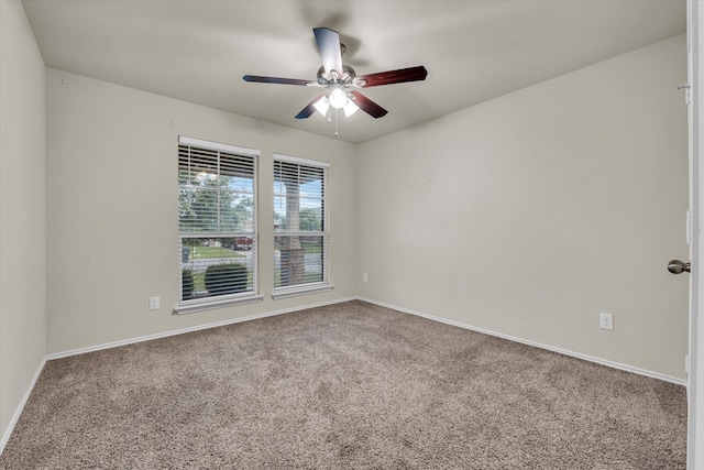 6525 Burling St, Woodway, TX 76712 - carpeted empty room featuring ceiling fan and baseboards