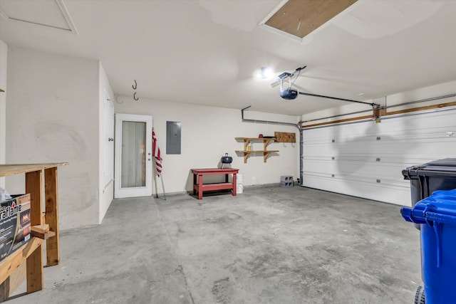 6525 Burling St, Woodway, TX 76712 - garage with electric panel and a garage door opener