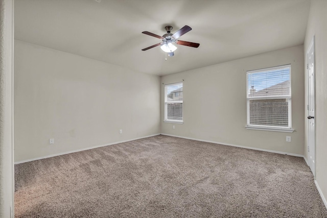 6525 Burling St, Woodway, TX 76712 - spare room with carpet floors and a ceiling fan